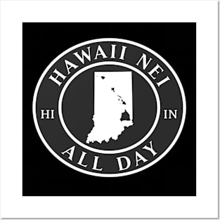 Roots Hawaii and Indiana by Hawaii Nei All Day Posters and Art